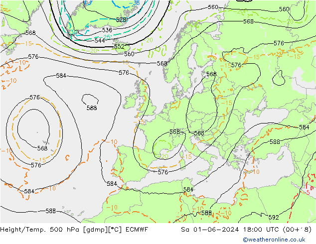 Z500/Rain (+SLP)/Z850 ECMWF  01.06.2024 18 UTC