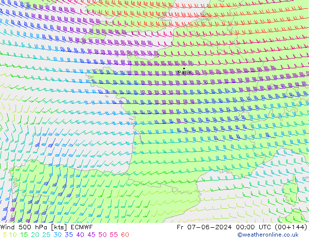  500 hPa ECMWF  07.06.2024 00 UTC