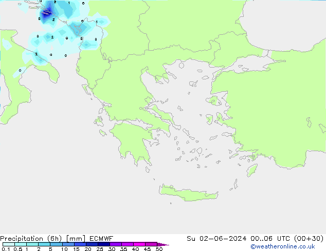 Z500/Rain (+SLP)/Z850 ECMWF dom 02.06.2024 06 UTC