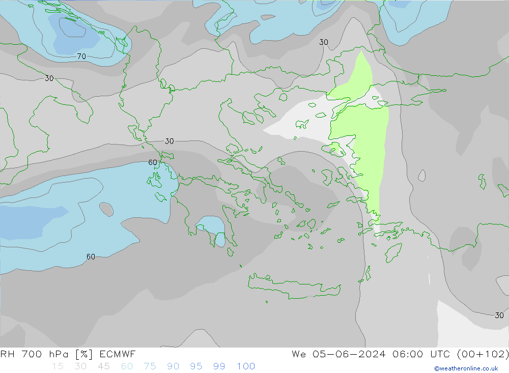 RV 700 hPa ECMWF wo 05.06.2024 06 UTC