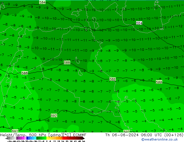 Z500/Rain (+SLP)/Z850 ECMWF чт 06.06.2024 06 UTC