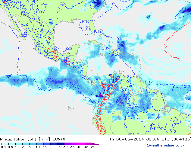 Z500/Rain (+SLP)/Z850 ECMWF czw. 06.06.2024 06 UTC