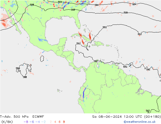 T-Adv. 500 hPa ECMWF  08.06.2024 12 UTC