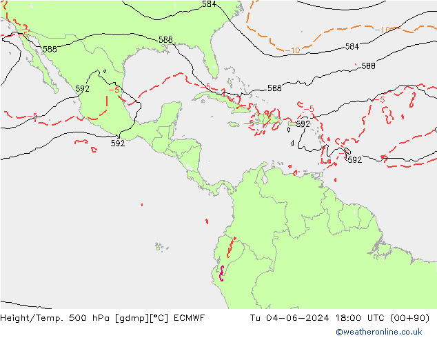 Z500/Rain (+SLP)/Z850 ECMWF Ter 04.06.2024 18 UTC