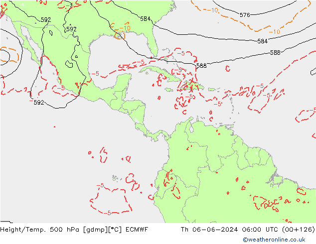 Z500/Rain (+SLP)/Z850 ECMWF czw. 06.06.2024 06 UTC