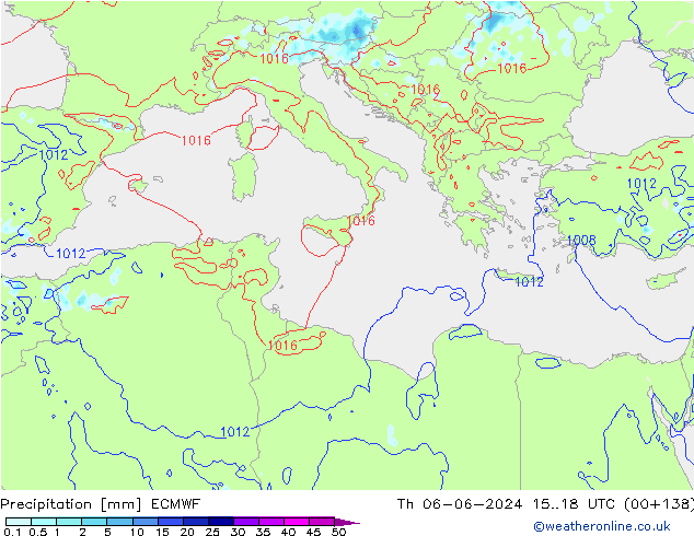 Neerslag ECMWF do 06.06.2024 18 UTC