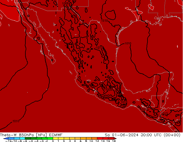 Theta-W 850hPa ECMWF Sáb 01.06.2024 00 UTC