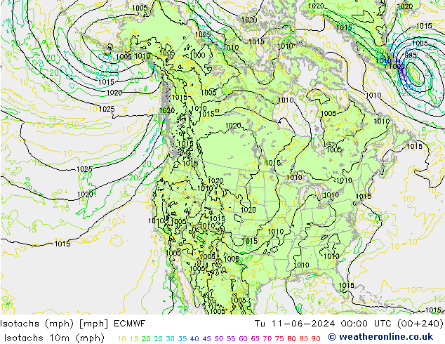 Isotachs (mph) ECMWF Ter 11.06.2024 00 UTC