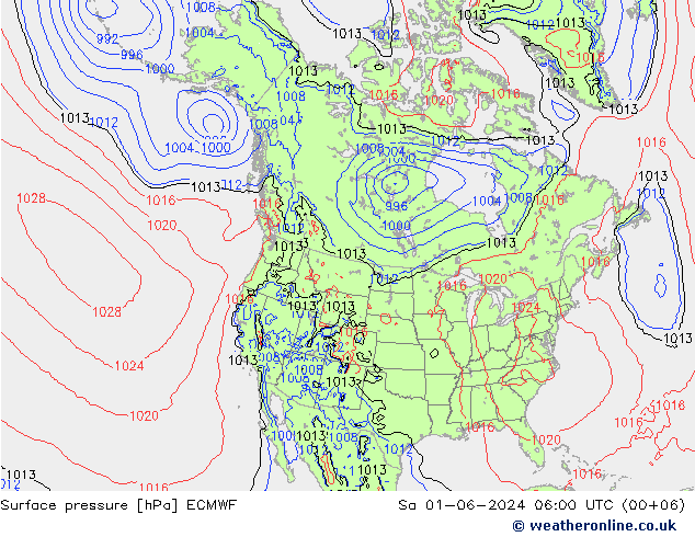 Yer basıncı ECMWF Cts 01.06.2024 06 UTC