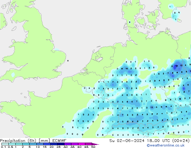 Z500/Rain (+SLP)/Z850 ECMWF Su 02.06.2024 00 UTC