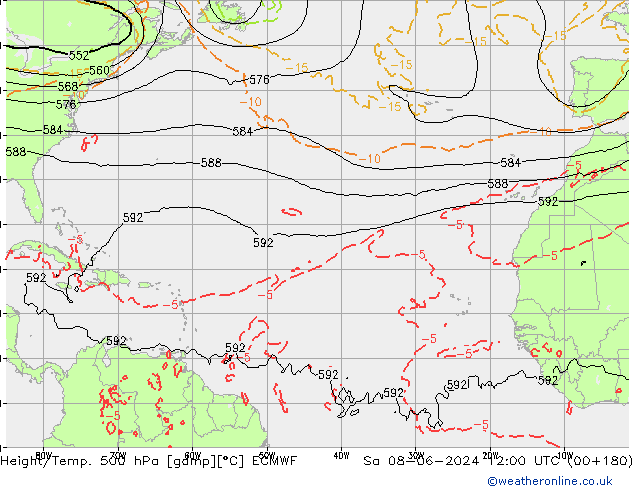 Z500/Rain (+SLP)/Z850 ECMWF ��� 08.06.2024 12 UTC