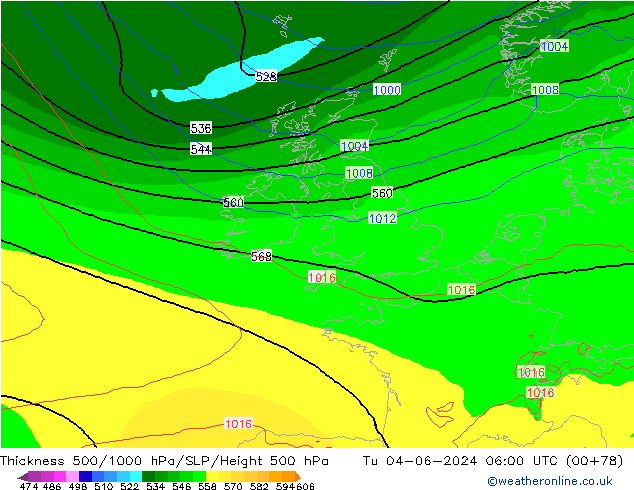 Thck 500-1000hPa ECMWF mar 04.06.2024 06 UTC