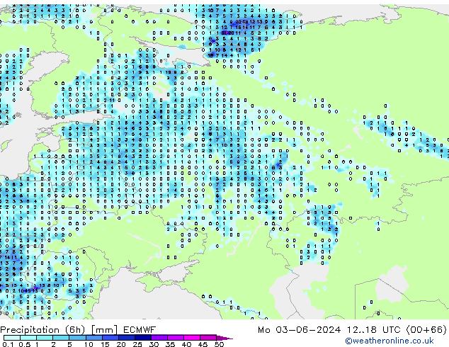 Z500/Rain (+SLP)/Z850 ECMWF Seg 03.06.2024 18 UTC