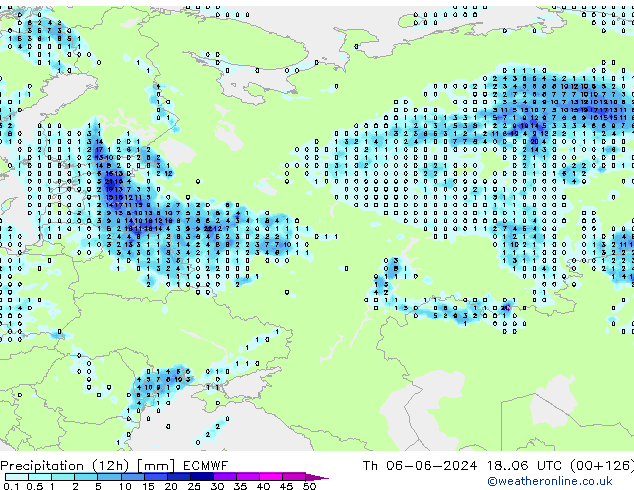 opad (12h) ECMWF czw. 06.06.2024 06 UTC