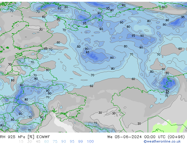 RH 925 hPa ECMWF  05.06.2024 00 UTC