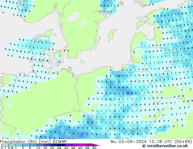 Z500/Rain (+SLP)/Z850 ECMWF pon. 03.06.2024 18 UTC