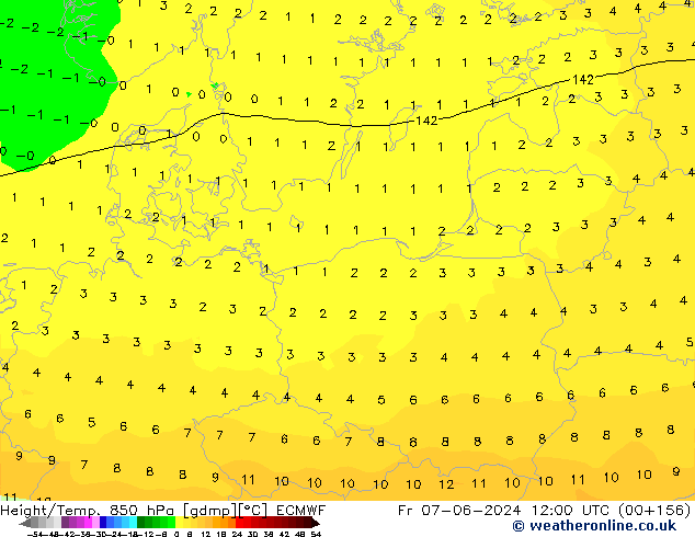 Z500/Rain (+SLP)/Z850 ECMWF pt. 07.06.2024 12 UTC