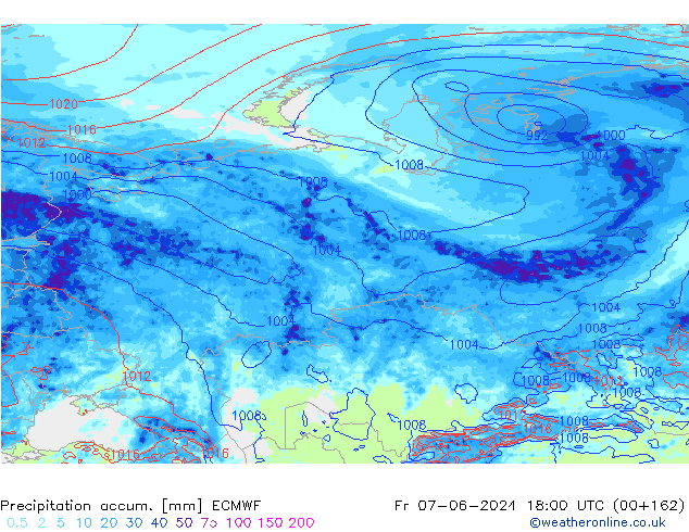 Precipitation accum. ECMWF  07.06.2024 18 UTC