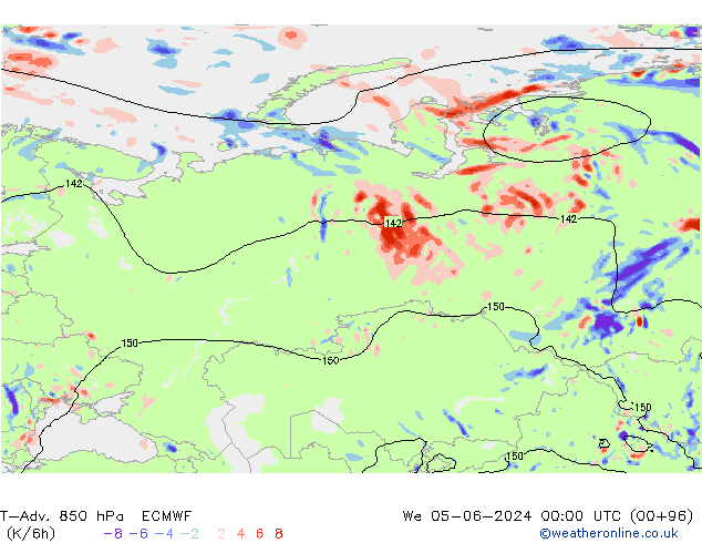 T-Adv. 850 hPa ECMWF  05.06.2024 00 UTC