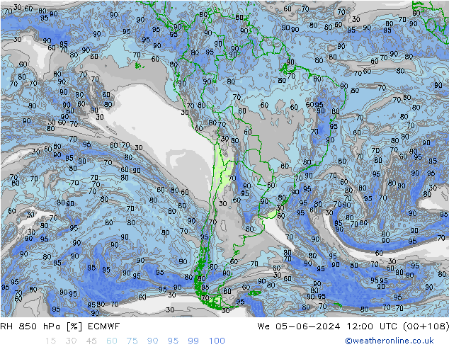 RV 850 hPa ECMWF wo 05.06.2024 12 UTC