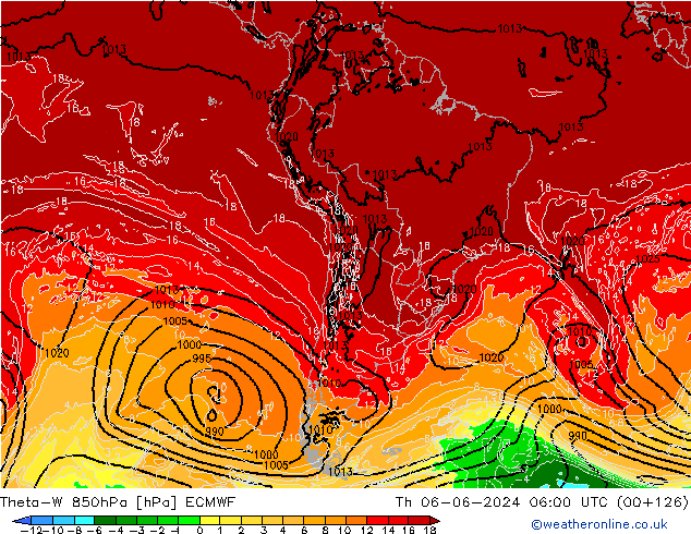 Theta-W 850hPa ECMWF jeu 06.06.2024 06 UTC