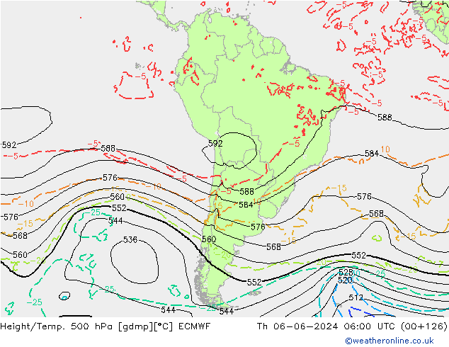 Z500/Rain (+SLP)/Z850 ECMWF чт 06.06.2024 06 UTC