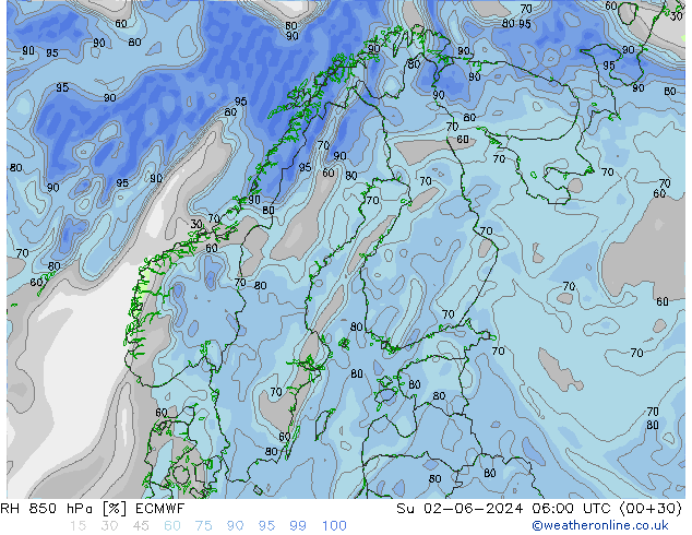 RV 850 hPa ECMWF zo 02.06.2024 06 UTC