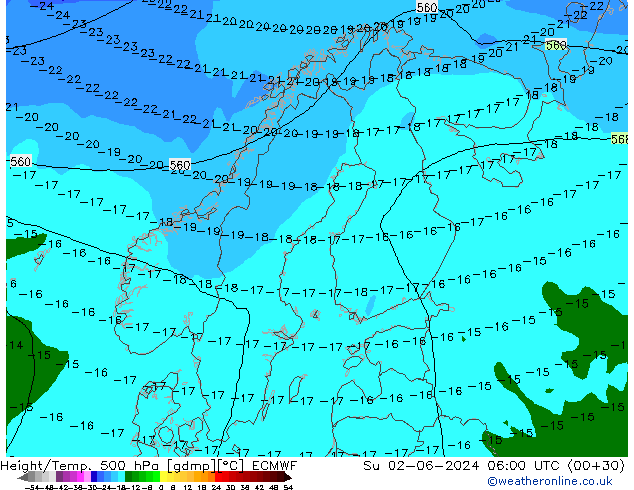 Z500/Rain (+SLP)/Z850 ECMWF Ne 02.06.2024 06 UTC