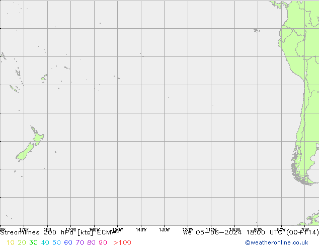 Streamlines 200 hPa ECMWF We 05.06.2024 18 UTC