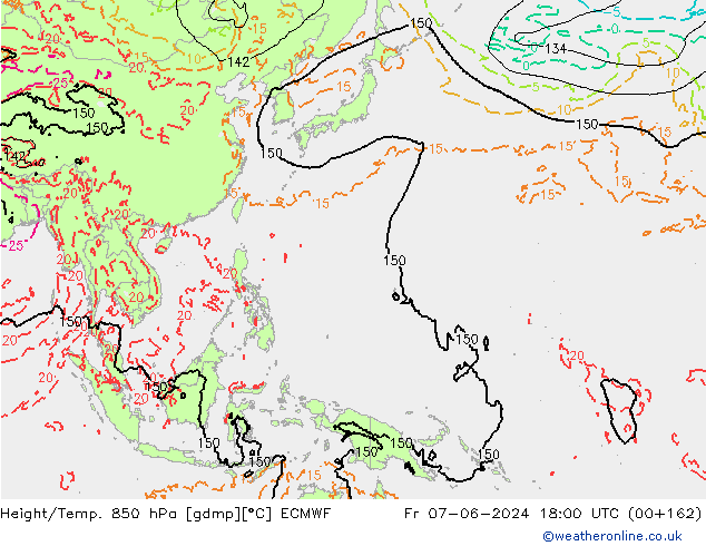 Z500/Rain (+SLP)/Z850 ECMWF Pá 07.06.2024 18 UTC