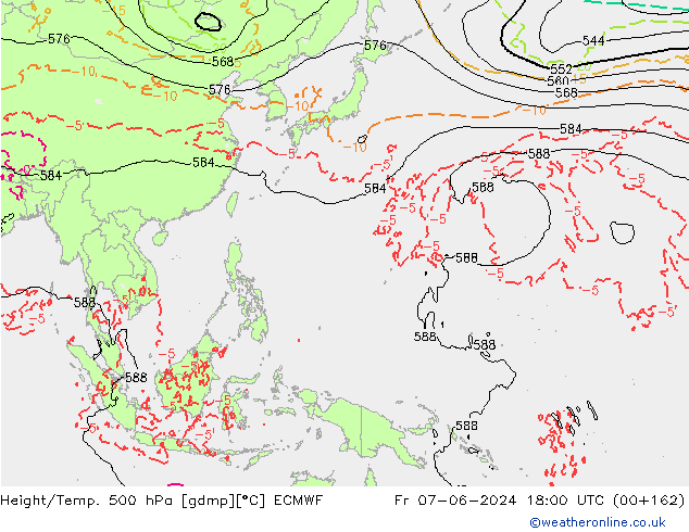 Z500/Rain (+SLP)/Z850 ECMWF Pá 07.06.2024 18 UTC