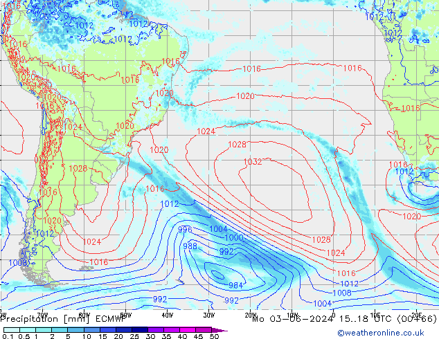 Yağış ECMWF Pzt 03.06.2024 18 UTC