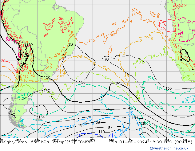 Z500/Regen(+SLP)/Z850 ECMWF za 01.06.2024 18 UTC