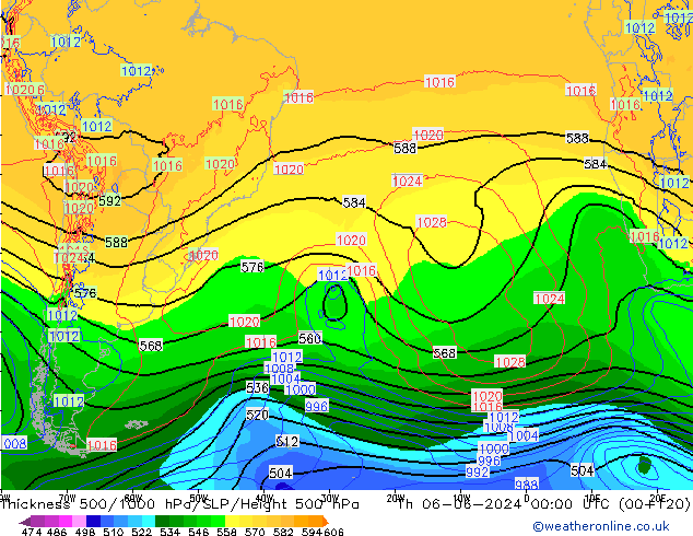 Thck 500-1000hPa ECMWF Th 06.06.2024 00 UTC