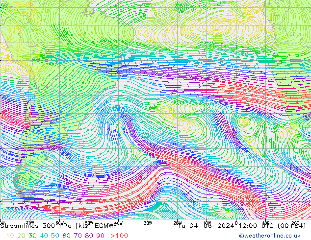 Rüzgar 300 hPa ECMWF Sa 04.06.2024 12 UTC