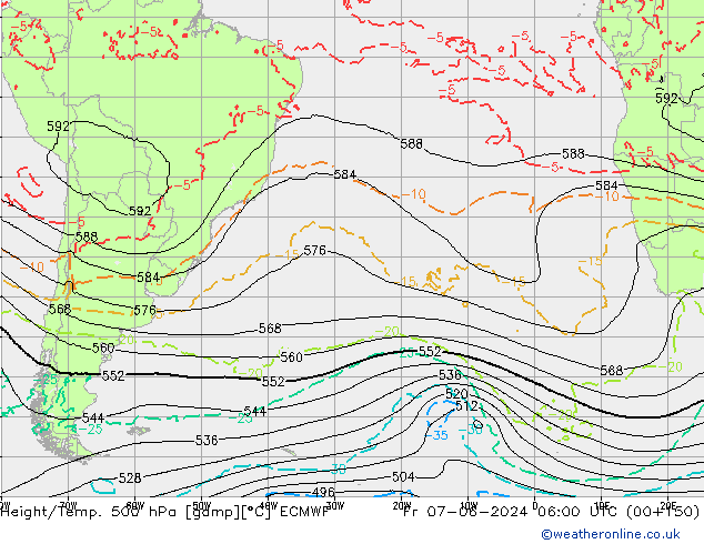 Z500/Regen(+SLP)/Z850 ECMWF vr 07.06.2024 06 UTC