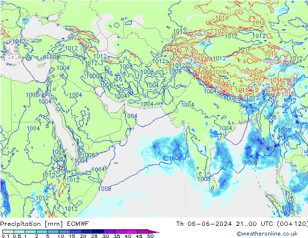 Neerslag ECMWF do 06.06.2024 00 UTC