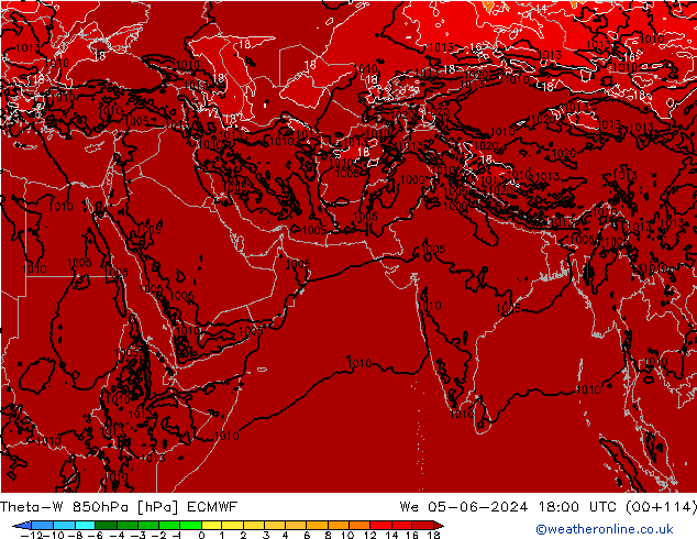 Theta-W 850hPa ECMWF We 05.06.2024 18 UTC