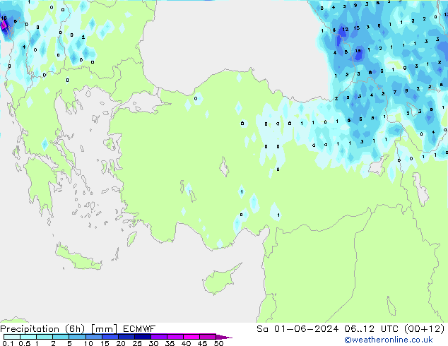 Z500/Rain (+SLP)/Z850 ECMWF Sáb 01.06.2024 12 UTC