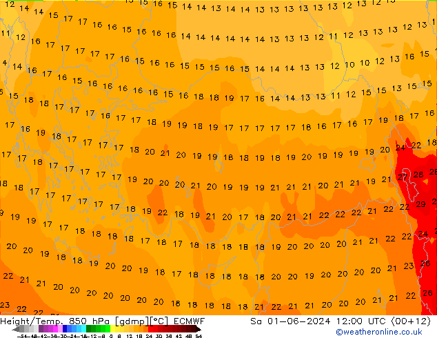 Z500/Rain (+SLP)/Z850 ECMWF Sáb 01.06.2024 12 UTC