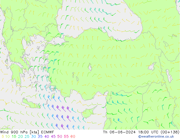 Wind 900 hPa ECMWF Th 06.06.2024 18 UTC