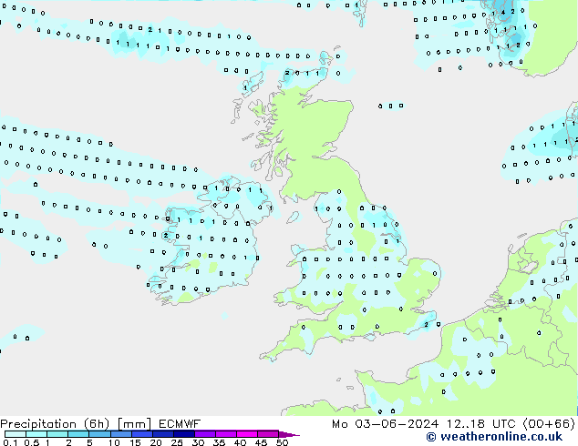 Z500/Yağmur (+YB)/Z850 ECMWF Pzt 03.06.2024 18 UTC