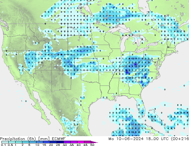 Z500/Regen(+SLP)/Z850 ECMWF ma 10.06.2024 00 UTC