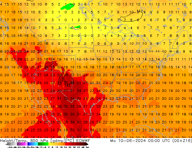 Z500/Regen(+SLP)/Z850 ECMWF ma 10.06.2024 00 UTC