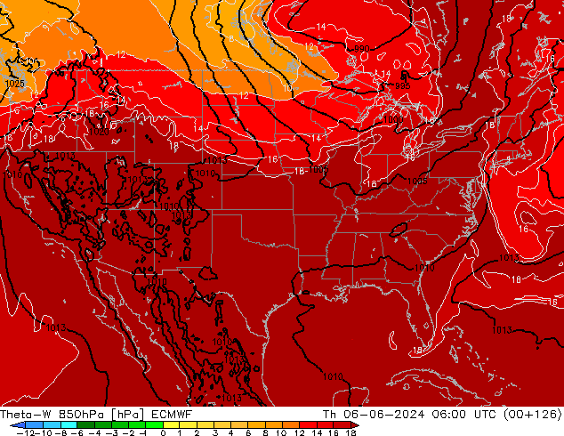 Theta-W 850hPa ECMWF jeu 06.06.2024 06 UTC