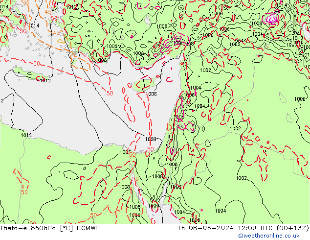 Theta-e 850hPa ECMWF Th 06.06.2024 12 UTC