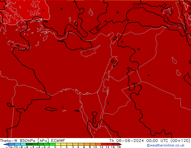 Theta-W 850hPa ECMWF Per 06.06.2024 00 UTC