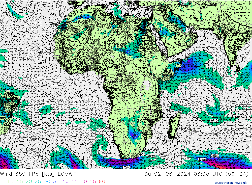 Wind 850 hPa ECMWF zo 02.06.2024 06 UTC