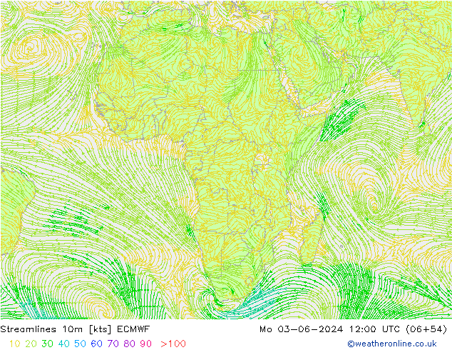 Stromlinien 10m ECMWF Mo 03.06.2024 12 UTC