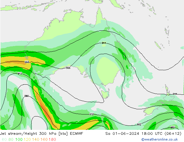 Straalstroom ECMWF za 01.06.2024 18 UTC